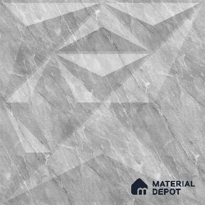 White Diamond PVC Matte Finish 3D Wall Panel | 20 in x 20 in | White Marble - 15 mm | Suitable for Dining, Feature Wall & TV Unit | Width is Subjected to 5% Variation