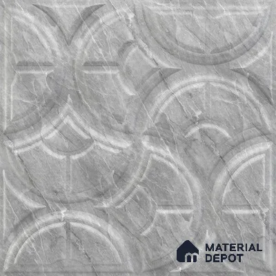 White Luna PVC Matte Finish 3D Wall Panel | 20 in x 20 in | White Marble - 15 mm | Suitable for Dining, Feature Wall & TV Unit | Width is Subjected to 5% Variation