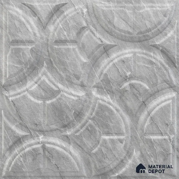 White Luna PVC Matte Finish 3D Wall Panel | 20 in x 20 in | White Marble - 15 mm | Suitable for Dining, Feature Wall & TV Unit | Width is Subjected to 5% Variation
