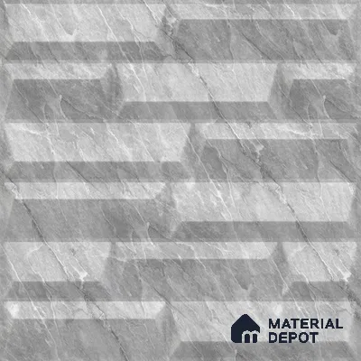 White Vault PVC Matte Finish 3D Wall Panel | 20 in x 20 in | White Marble - 15 mm | Suitable for Dining, Feature Wall & TV Unit | Width is Subjected to 5% Variation