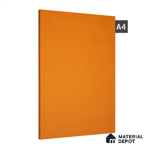 Orange Solid Colors Look 1025 UC 8 ft x 4 ft High Gloss Finish Decorative Laminate - 1 mm | Suitable for Living Room, Kitchen, Office