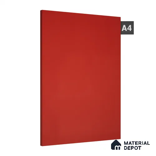 Red Solid Colors Look 1045 UC 8 ft x 4 ft High Gloss Finish Decorative Laminate - 1 mm | Suitable for Living Room, Kitchen, Office