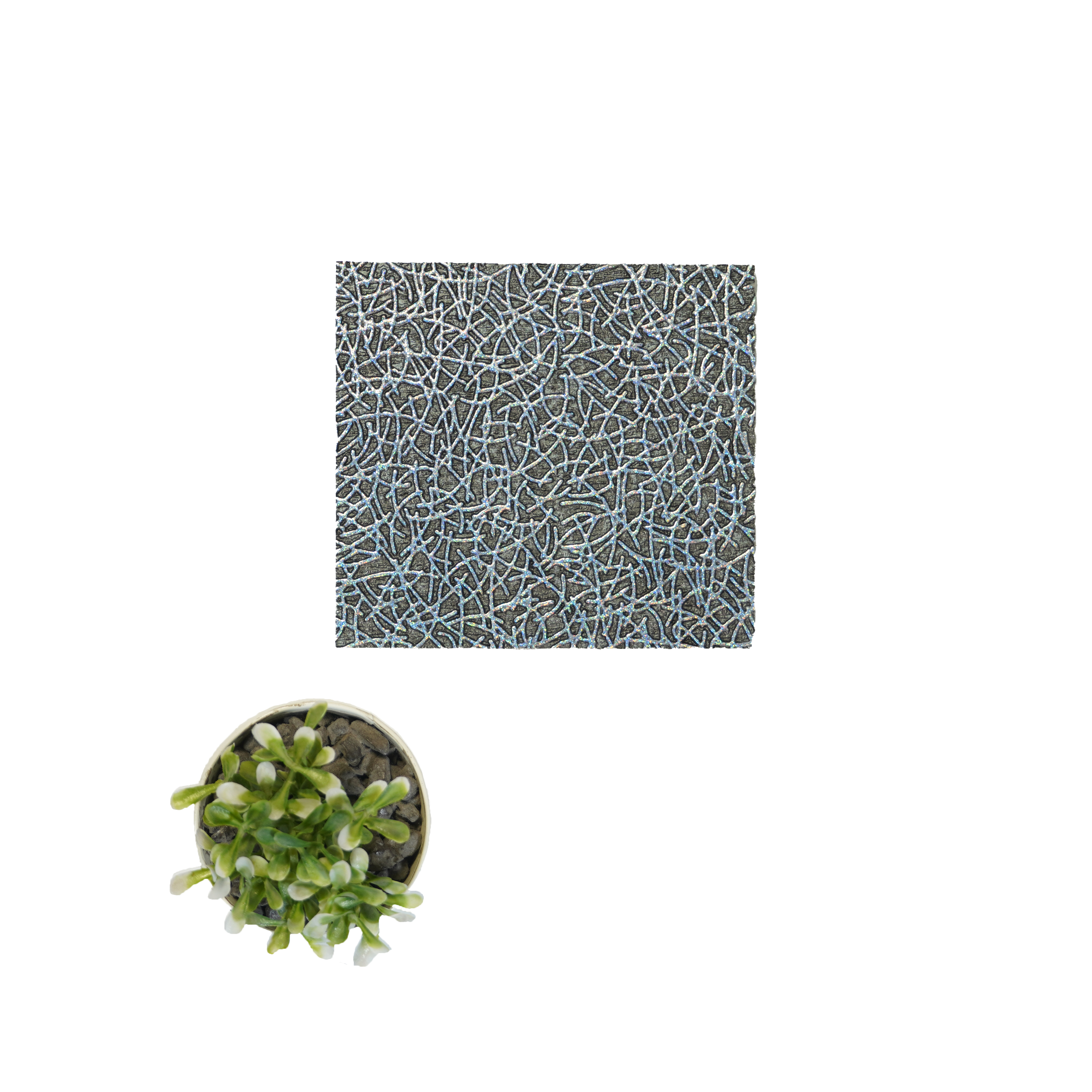 Multi Colour Patterned Look Charcoal Decorative Wall Panel PN 04511 8 ft x 2 ft - 4 mm | Suitable for Feature Wall, TV Unit & Living Room | Width is Subjected to 5% Variation