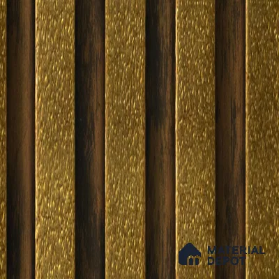 Brown Metallic Louver PN 06190 8 ft x 4.9 inch Charcoal Panel - 12 mm | Suitable for Feature Wall, TV Unit & Living Room | Width is Subjected to 5% Variation