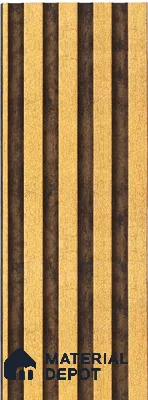 Brown Metallic Louver PN 06190 8 ft x 4.9 inch Charcoal Panel - 12 mm | Suitable for Feature Wall, TV Unit & Living Room | Width is Subjected to 5% Variation
