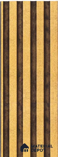 Brown Metallic Louver PN 06190 8 ft x 4.9 inch Charcoal Panel - 12 mm | Suitable for Feature Wall, TV Unit & Living Room | Width is Subjected to 5% Variation