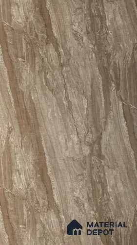 Brown Marble Look 1116 IM 8 ft x 4 ft Texture Finish Decorative Laminate - 1 mm | Suitable for TV Unit, Wardrobe, Kitchen Cabinets