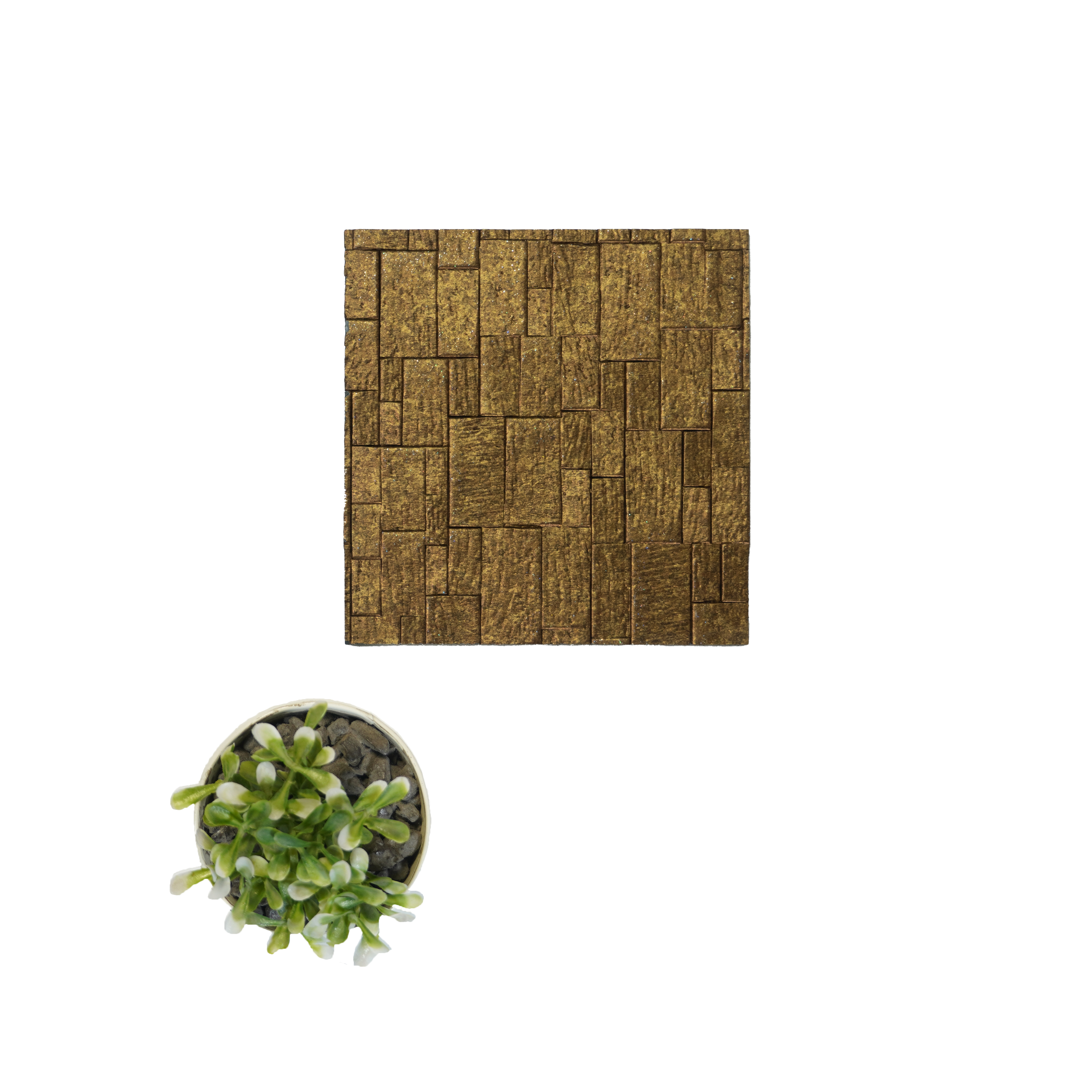 Gold Stone Look Charcoal Decorative Wall Panel PN 04529 8 ft x 2 ft - 4 mm | Suitable for Feature Wall, TV Unit & Living Room | Width is Subjected to 5% Variation