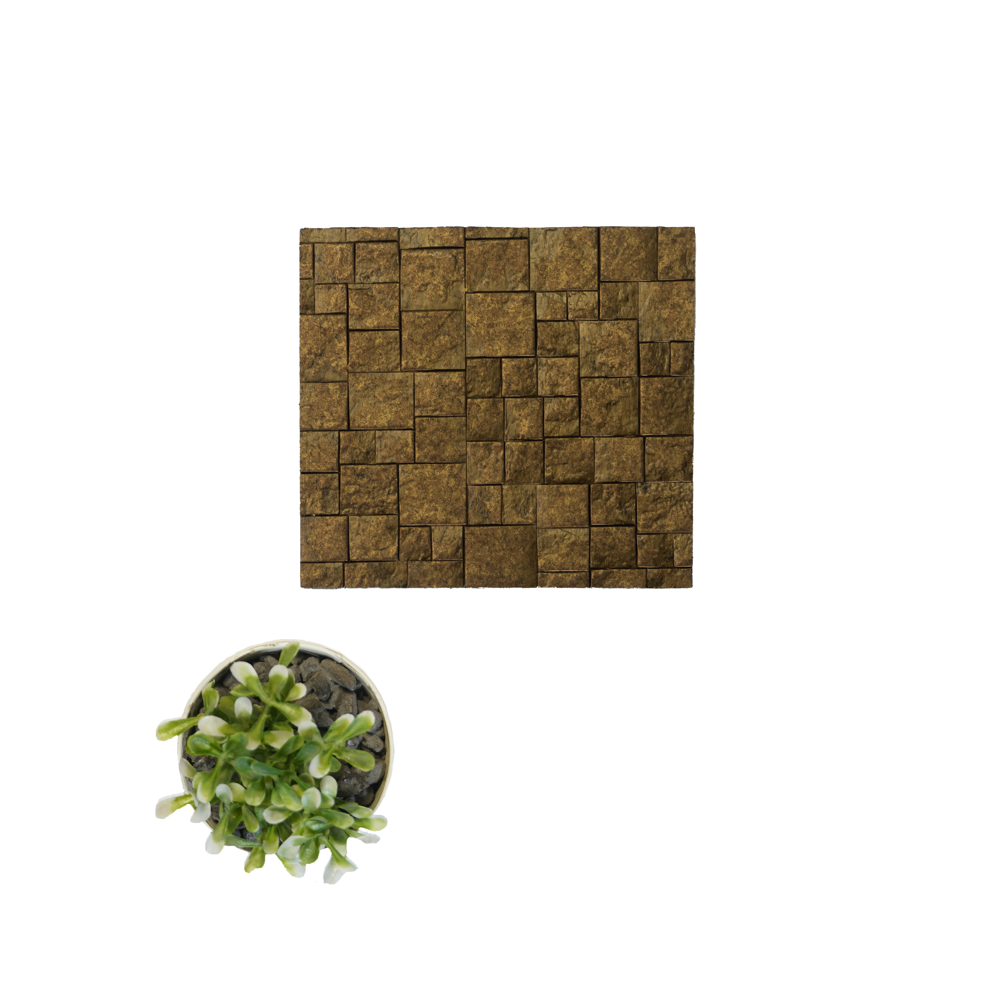 Gold Stone Look Charcoal Decorative Wall Panel PN 04523 8 ft x 2 ft - 4 mm | Suitable for Feature Wall, TV Unit & Living Room | Width is Subjected to 5% Variation