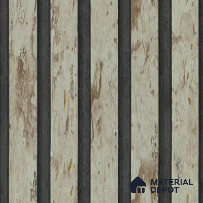 Grey Stone Louver PN 06191 8 ft x 4.9 inch Charcoal Panel - 12 mm | Suitable for Feature Wall, TV Unit & Living Room | Width is Subjected to 5% Variation