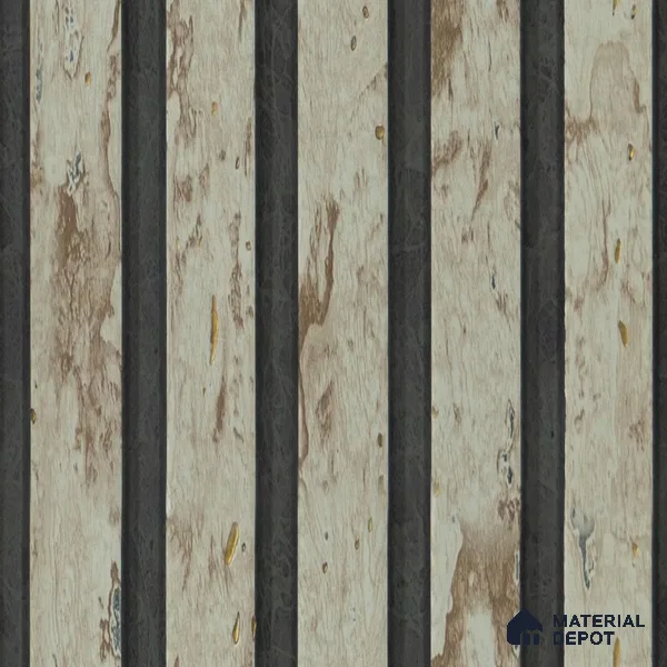 Grey Stone Louver PN 06191 8 ft x 4.9 inch Charcoal Panel - 12 mm | Suitable for Feature Wall, TV Unit & Living Room | Width is Subjected to 5% Variation