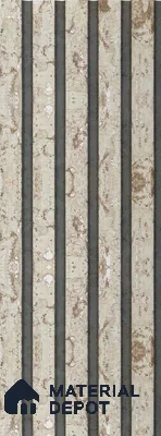 Grey Stone Louver PN 06191 8 ft x 4.9 inch Charcoal Panel - 12 mm | Suitable for Feature Wall, TV Unit & Living Room | Width is Subjected to 5% Variation