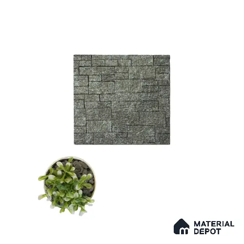 Brown Stone Look Charcoal Decorative Wall Panel PN 04524 8 ft x 2 ft - 4 mm | Suitable for Feature Wall, TV Unit & Living Room | Width is Subjected to 5% Variation