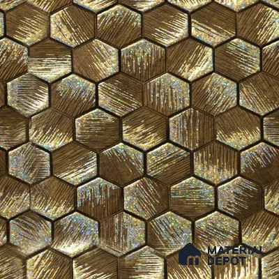 Gold Patterned Look Charcoal Decorative Wall Panel PN 04533 8 ft x 2 ft - 4 mm | Suitable for Feature Wall, TV Unit & Living Room | Width is Subjected to 5% Variation