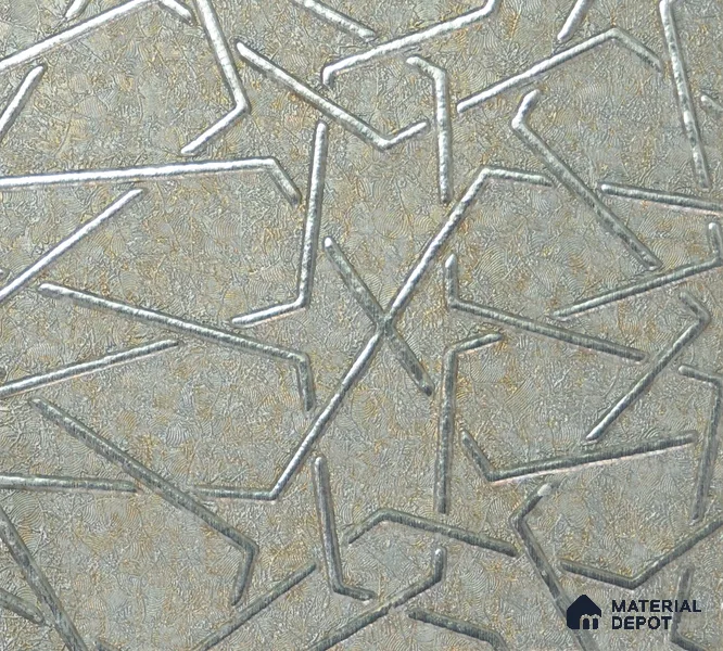 Cream Patterned Look Charcoal Decorative Wall Panel PN 04532 8 ft x 2 ft - 4 mm | Suitable for Feature Wall, TV Unit & Living Room | Width is Subjected to 5% Variation
