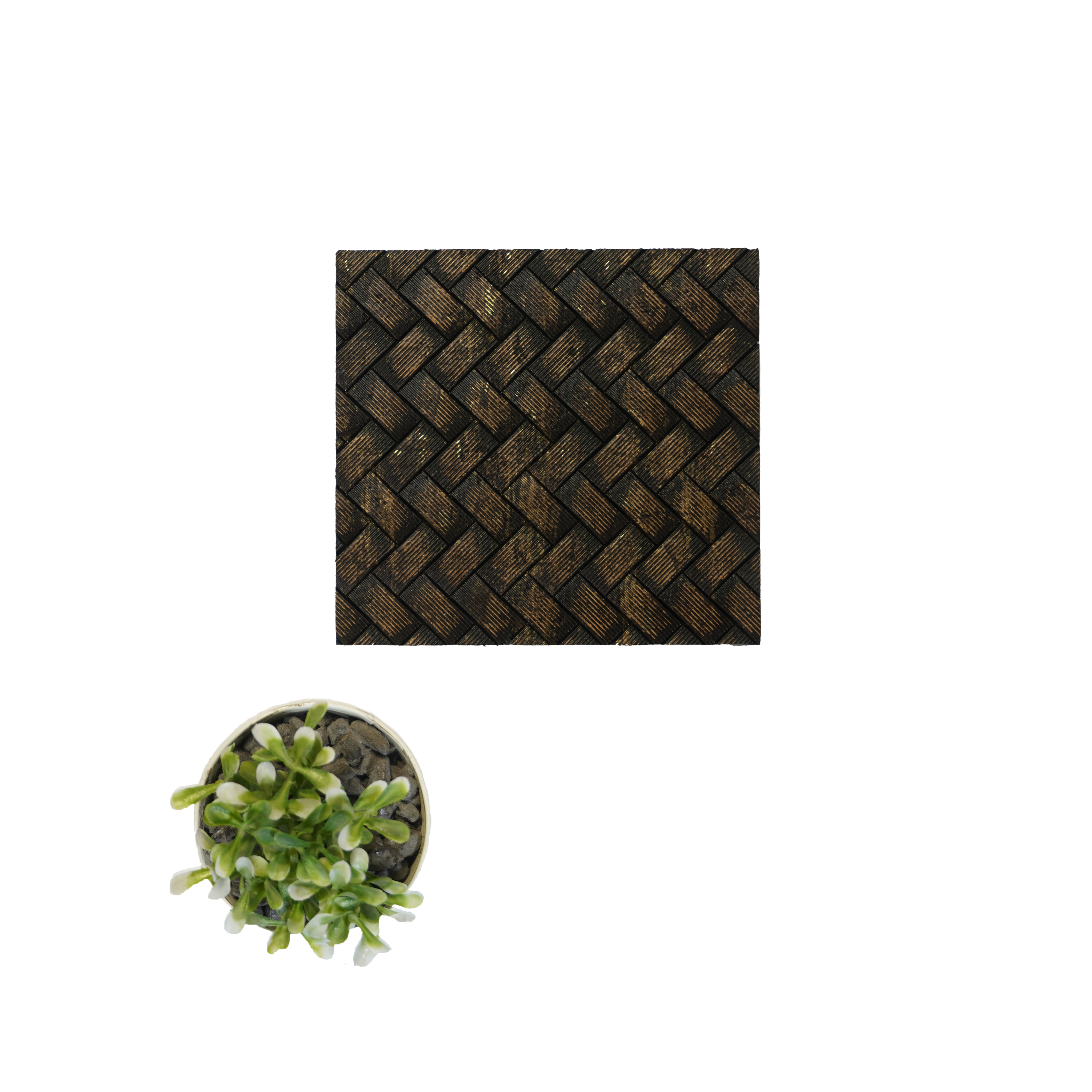 Brown Patterned Look Charcoal Decorative Wall Panel PN 04528 8 ft x 2 ft - 4 mm | Suitable for Feature Wall, TV Unit & Living Room | Width is Subjected to 5% Variation
