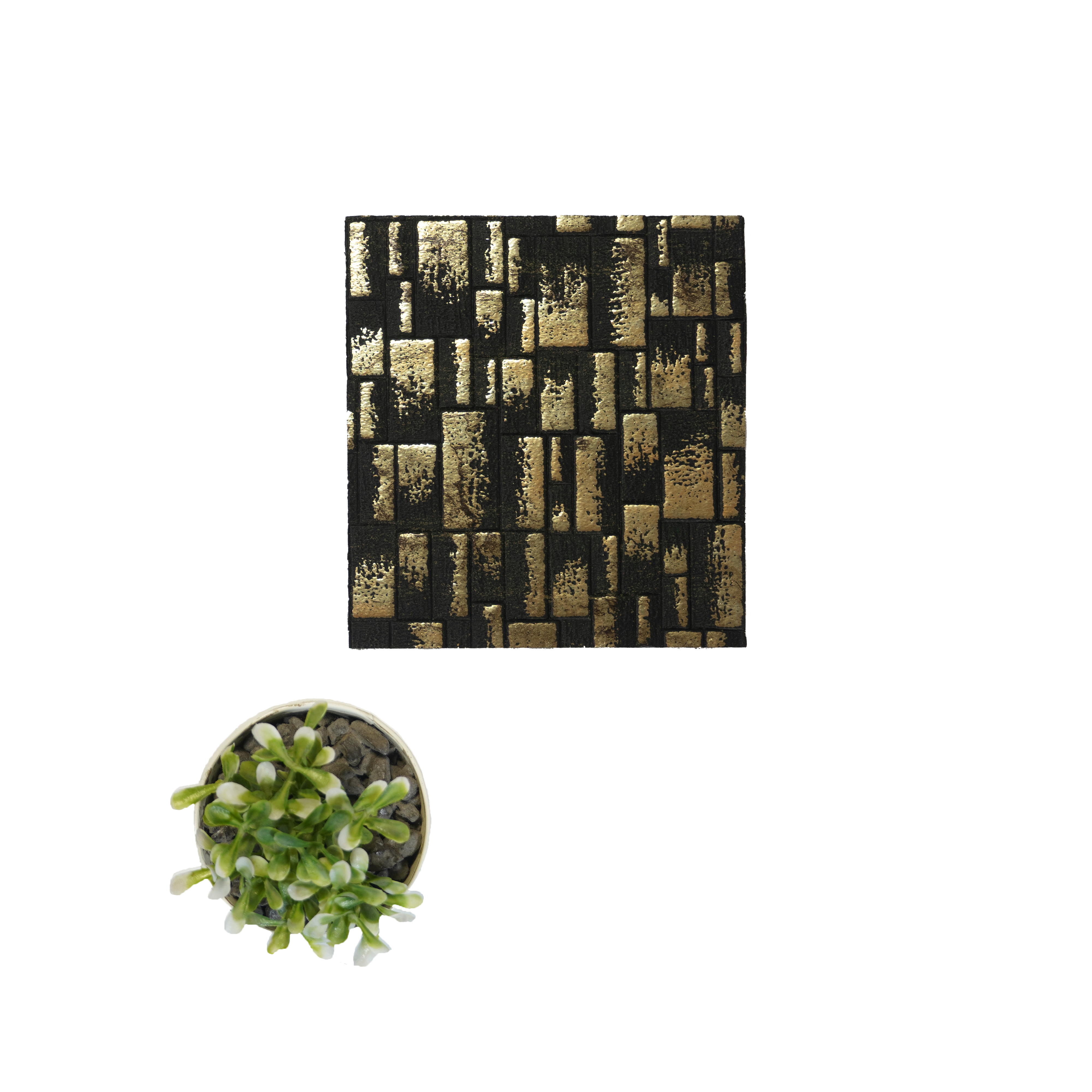 Brown Stone Look Charcoal Decorative Wall Panel PN 04530 8 ft x 2 ft - 4 mm | Suitable for Feature Wall, TV Unit & Living Room | Width is Subjected to 5% Variation