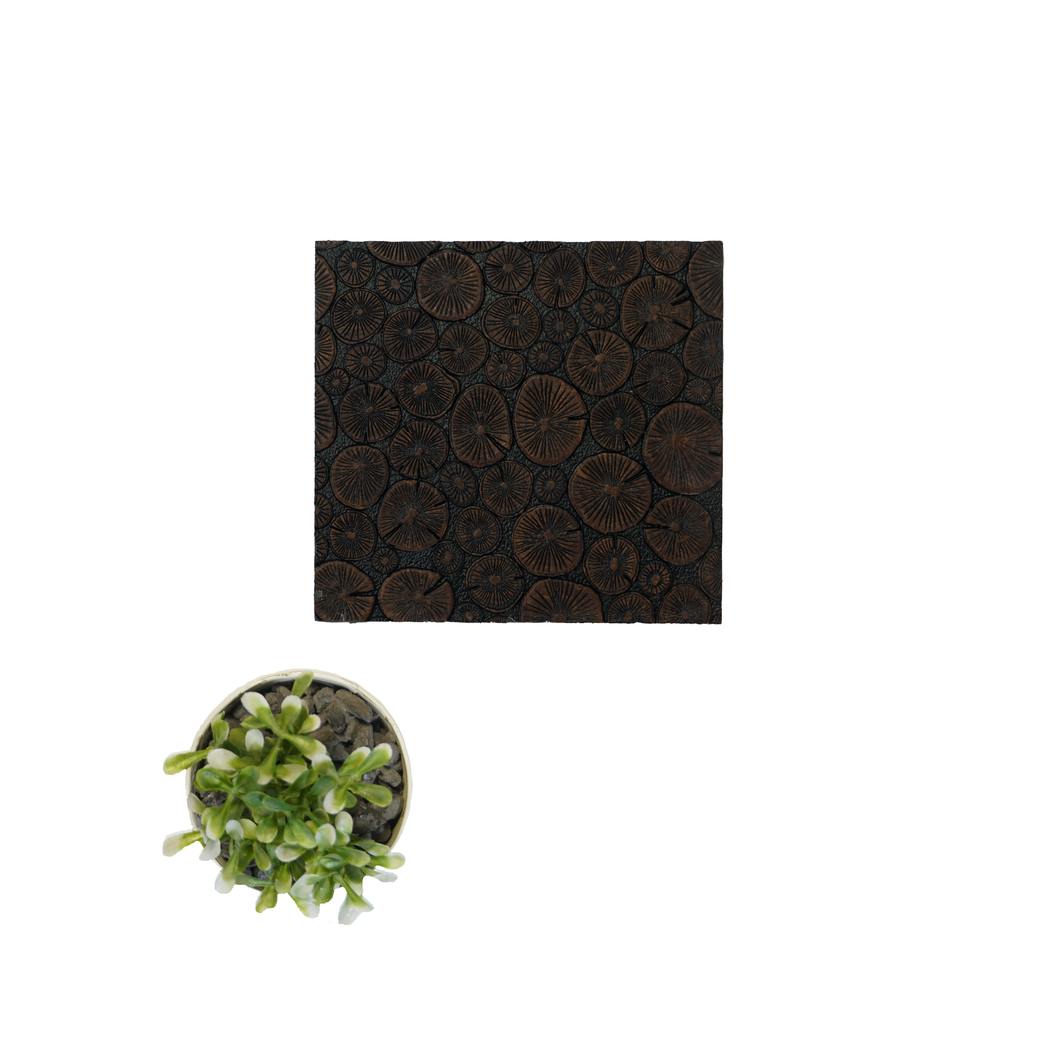 Brown Patterned Look Charcoal Decorative Wall Panel PN 04519 8 ft x 2 ft - 4 mm | Suitable for Feature Wall, TV Unit & Living Room | Width is Subjected to 5% Variation