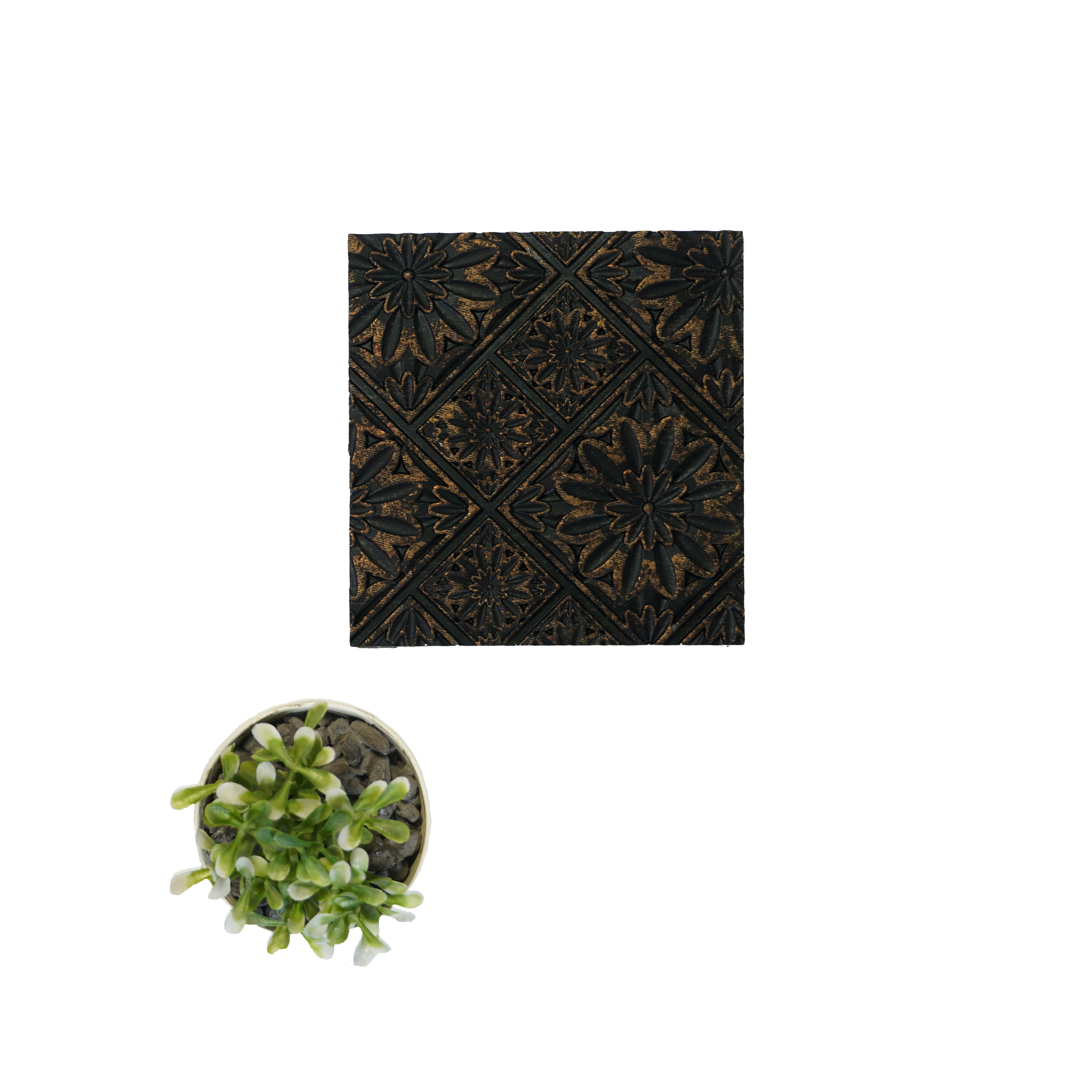 Brown Patterned Look Charcoal Decorative Wall Panel PN 04543 8 ft x 2 ft - 4 mm | Suitable for Feature Wall, TV Unit & Living Room | Width is Subjected to 5% Variation