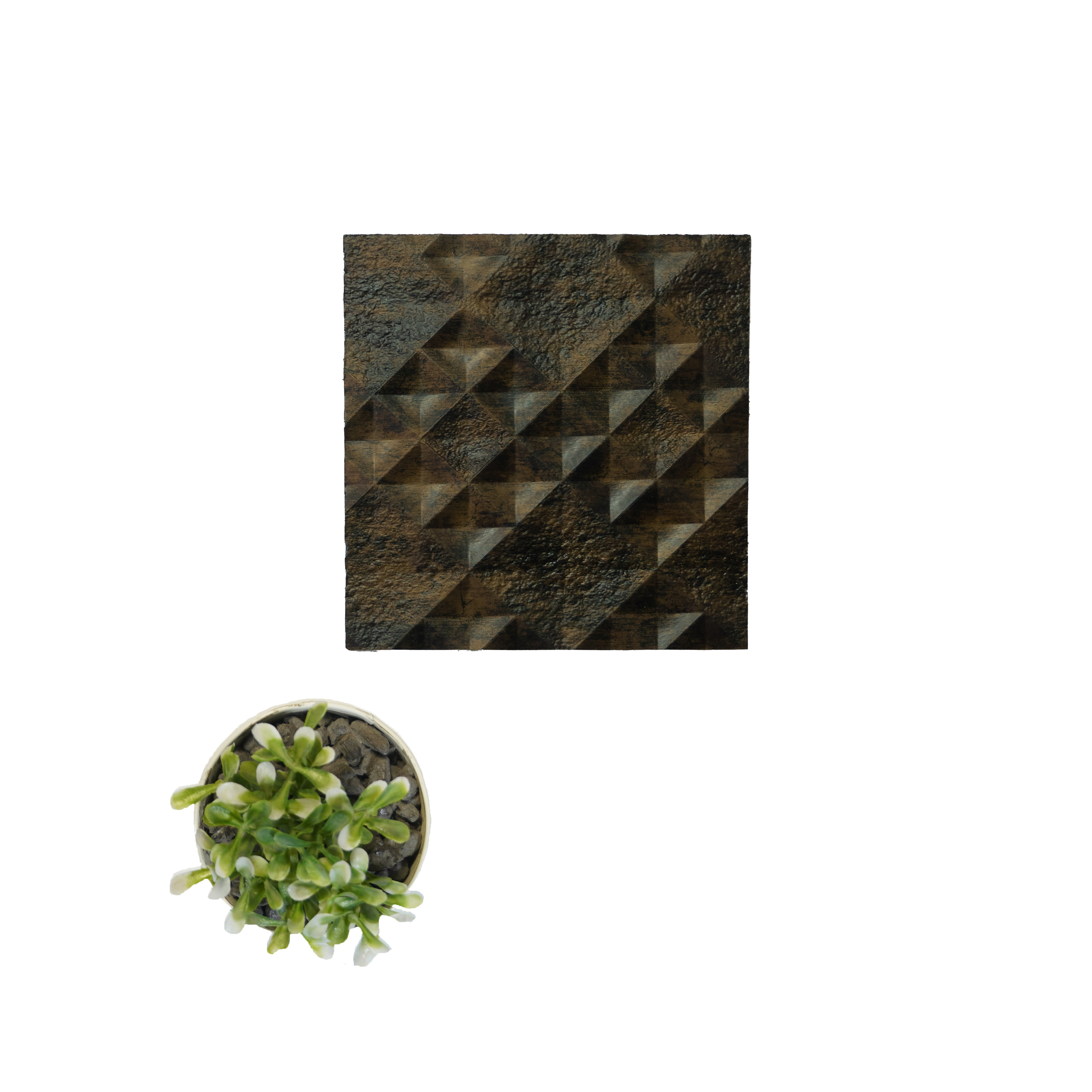 Brown Patterned Look Charcoal Decorative Wall Panel PN 04489 8 ft x 2 ft - 4 mm | Suitable for Feature Wall, TV Unit & Living Room | Width is Subjected to 5% Variation