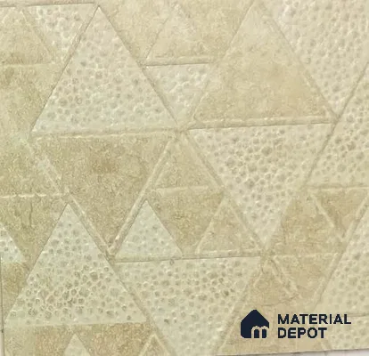 Cream Geometric Look Charcoal Decorative Wall Panel 1151 8 ft x 2 ft - 4 mm | Suitable for Feature Wall, TV Unit & Living Room | Width is Subjected to 5% Variation
