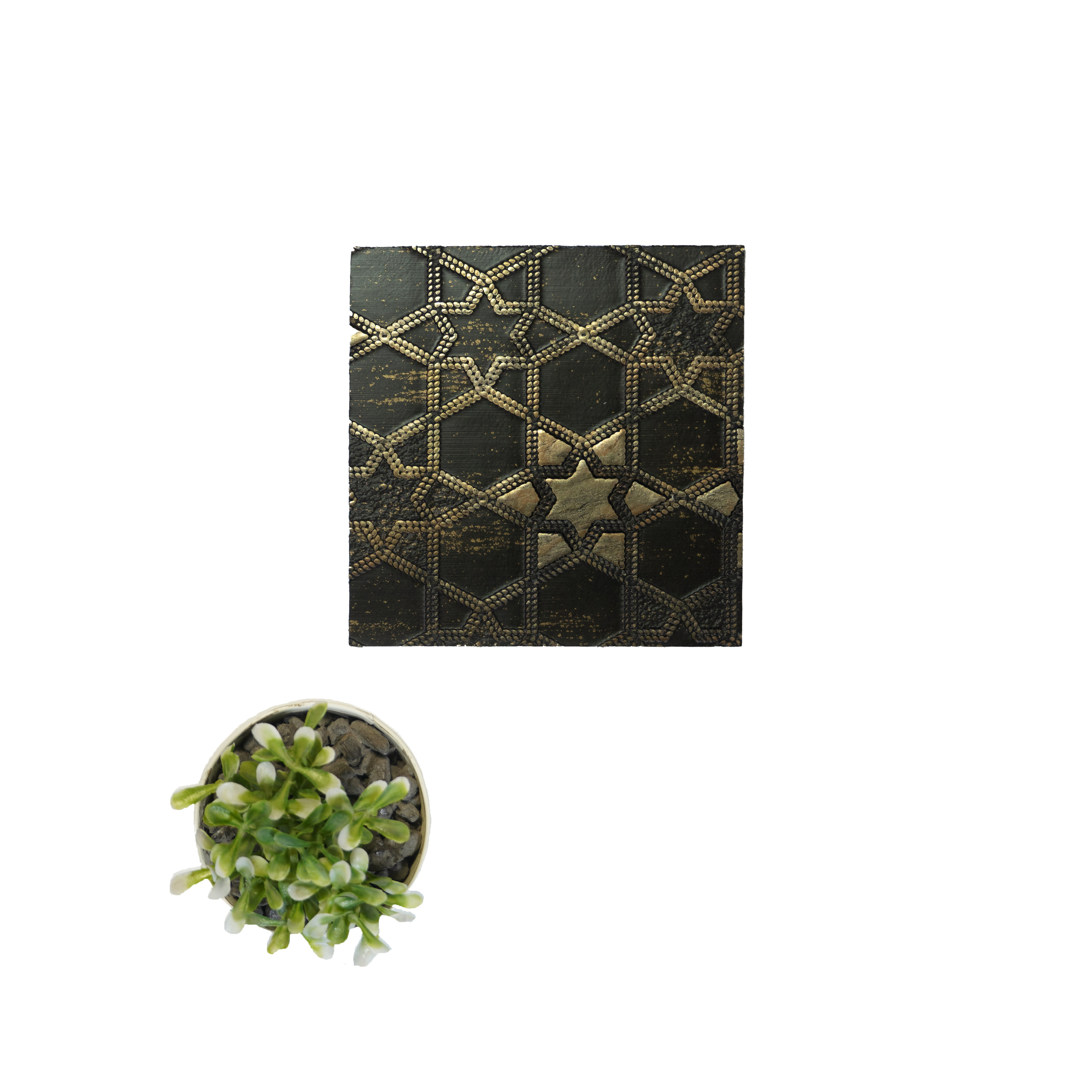 Black Patterned Look Charcoal Decorative Wall Panel PN 04525 8 ft x 2 ft - 4 mm | Suitable for Feature Wall, TV Unit & Living Room | Width is Subjected to 5% Variation
