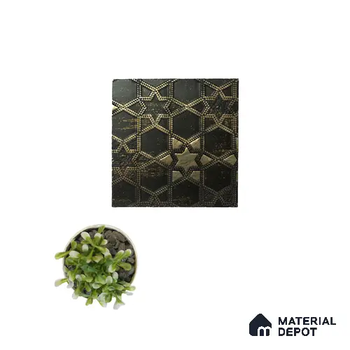 Black Patterned Look Charcoal Decorative Wall Panel PN 04525 8 ft x 2 ft - 4 mm | Suitable for Feature Wall, TV Unit & Living Room | Width is Subjected to 5% Variation