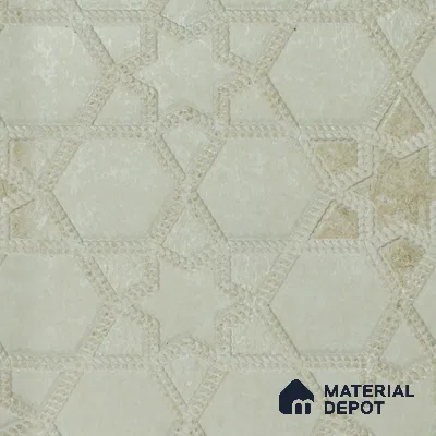 Cream Patterned Look Charcoal Decorative Wall Panel PN 04526 8 ft x 2 ft - 4 mm | Suitable for Feature Wall, TV Unit & Living Room | Width is Subjected to 5% Variation
