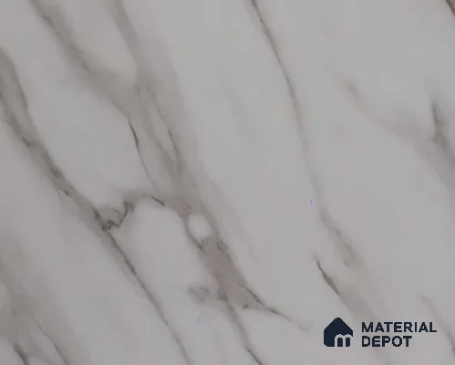 White Marble Look 1163 PHG 8 ft x 4 ft High Gloss Finish Decorative Laminate - 1 mm | Suitable for TV Unit, Wardrobe, Kitchen Cabinets