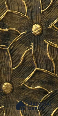 Gold Patterned Look Charcoal Decorative Wall Panel PN 04537 8 ft x 2 ft - 4 mm | Suitable for Feature Wall, TV Unit & Living Room | Width is Subjected to 5% Variation