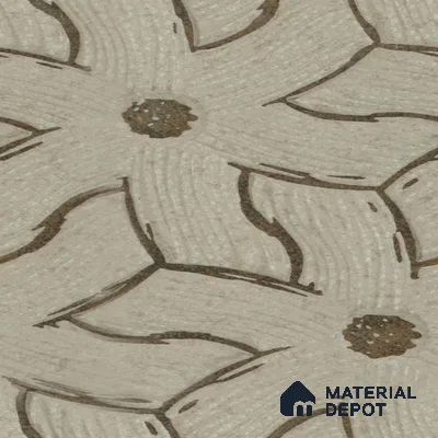 Cream Patterned Look Charcoal Decorative Wall Panel PN 04538 8 ft x 2 ft - 4 mm | Suitable for Feature Wall, TV Unit & Living Room | Width is Subjected to 5% Variation