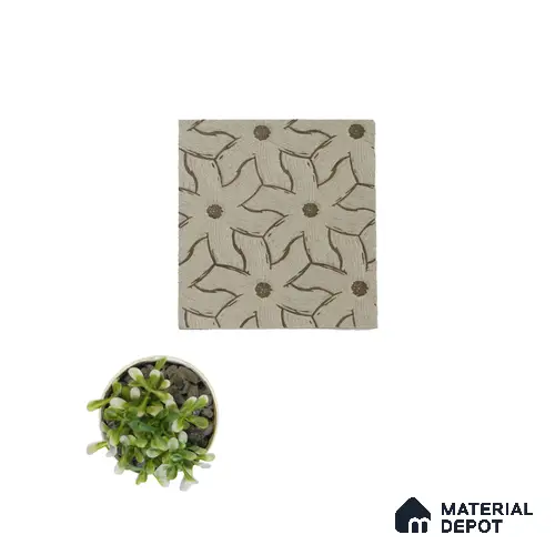 Cream Patterned Look Charcoal Decorative Wall Panel PN 04538 8 ft x 2 ft - 4 mm | Suitable for Feature Wall, TV Unit & Living Room | Width is Subjected to 5% Variation