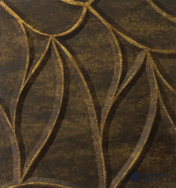Gold Patterned Look Charcoal Decorative Wall Panel PN 04539 8 ft x 2 ft - 4 mm | Suitable for Feature Wall, TV Unit & Living Room | Width is Subjected to 5% Variation