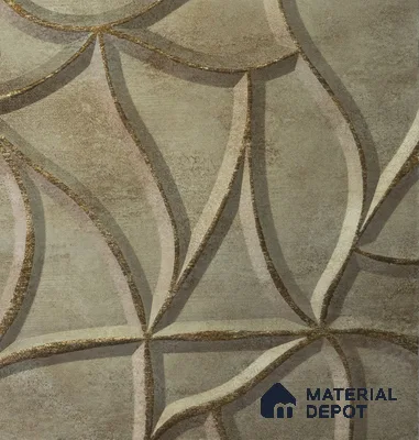 Cream Patterned Look Charcoal Decorative Wall Panel PN 04540 8 ft x 2 ft - 4 mm | Suitable for Feature Wall, TV Unit & Living Room | Width is Subjected to 5% Variation