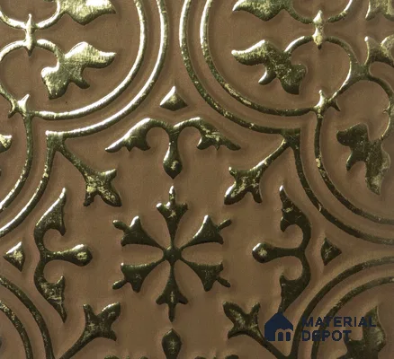 Gold Patterned Look Charcoal Decorative Wall Panel PN 04535 (1170) 8 ft x 2 ft - 4 mm | Suitable for Feature Wall, TV Unit & Living Room | Width is Subjected to 5% Variation