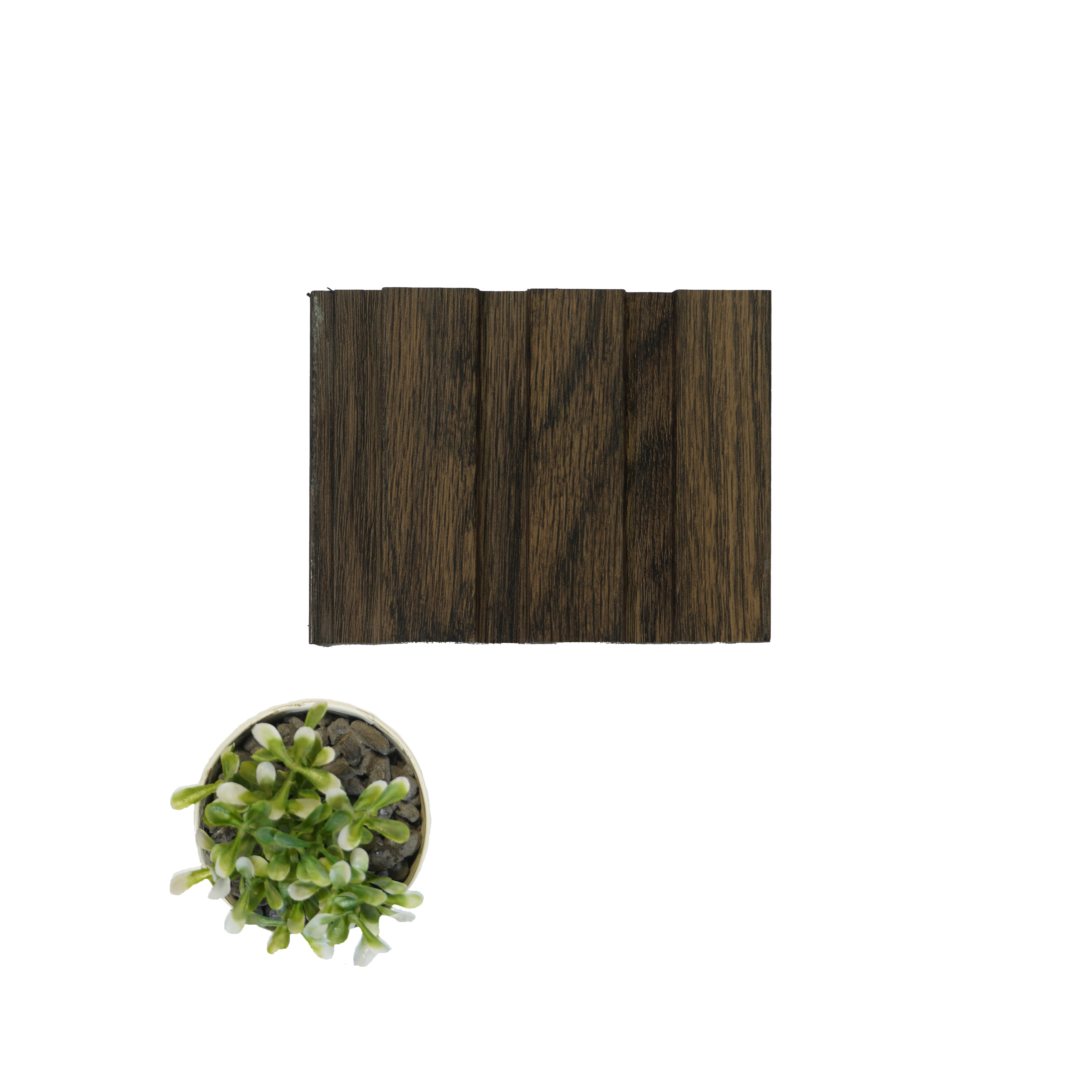 Brown Wooden Louver 1172 244 (Trend 1172) 8 ft x 4.9 inch Charcoal Panel - 12 mm | Suitable for Feature Wall, TV Unit & Living Room | Width is Subjected to 5% Variation
