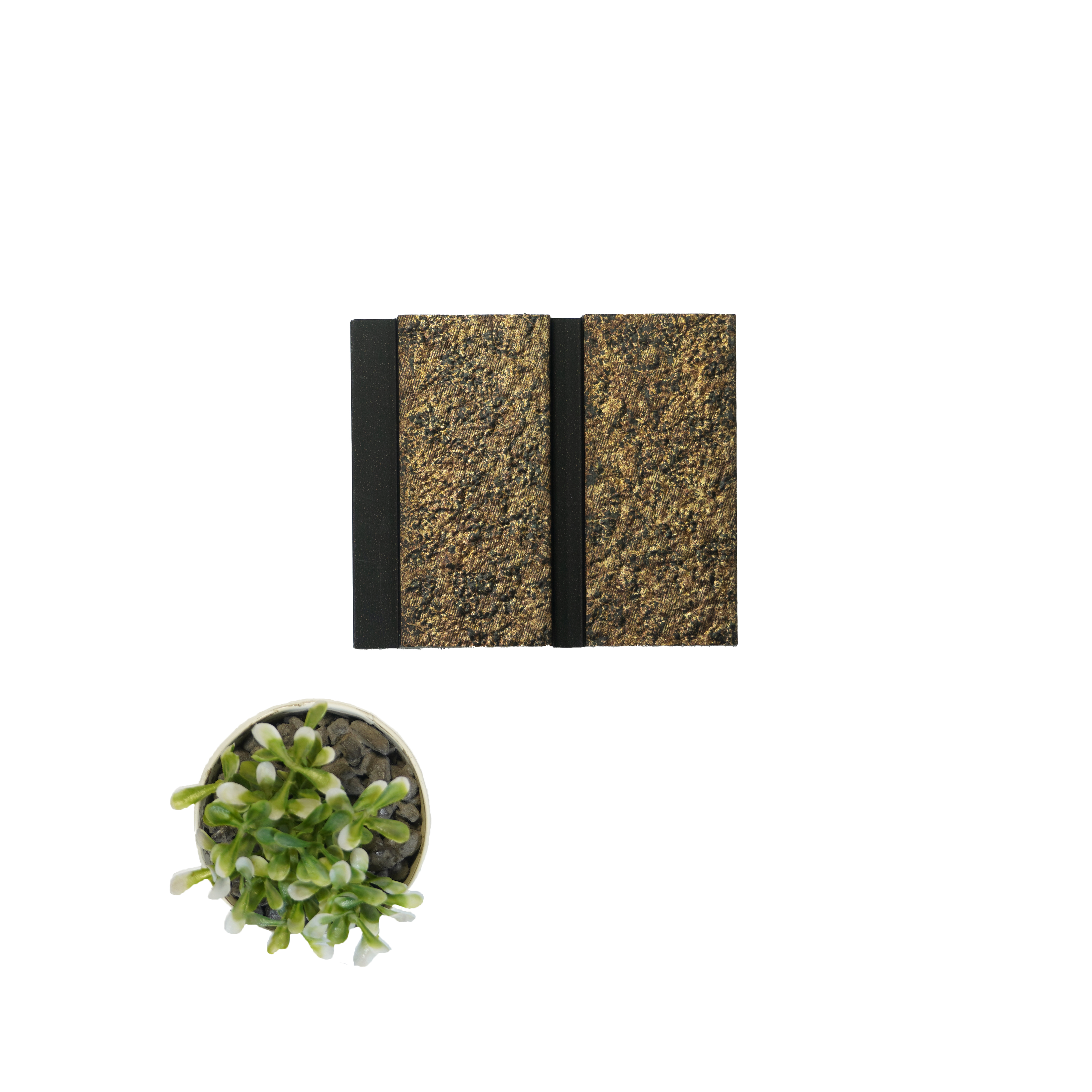 Brown Stone Louver 1174 244 (Trend 1174) 8 ft x 4.9 inch Charcoal Panel - 12 mm | Suitable for Feature Wall, TV Unit & Living Room | Width is Subjected to 5% Variation