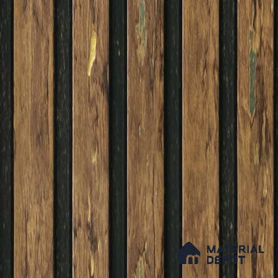 Brown Patterned Louver 1179 244 (Trend 1179) 8 ft x 4.9 inch Charcoal Panel - 12 mm | Suitable for Feature Wall, TV Unit & Living Room | Width is Subjected to 5% Variation