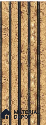 Brown Patterned Louver 1179 244 (Trend 1179) 8 ft x 4.9 inch Charcoal Panel - 12 mm | Suitable for Feature Wall, TV Unit & Living Room | Width is Subjected to 5% Variation