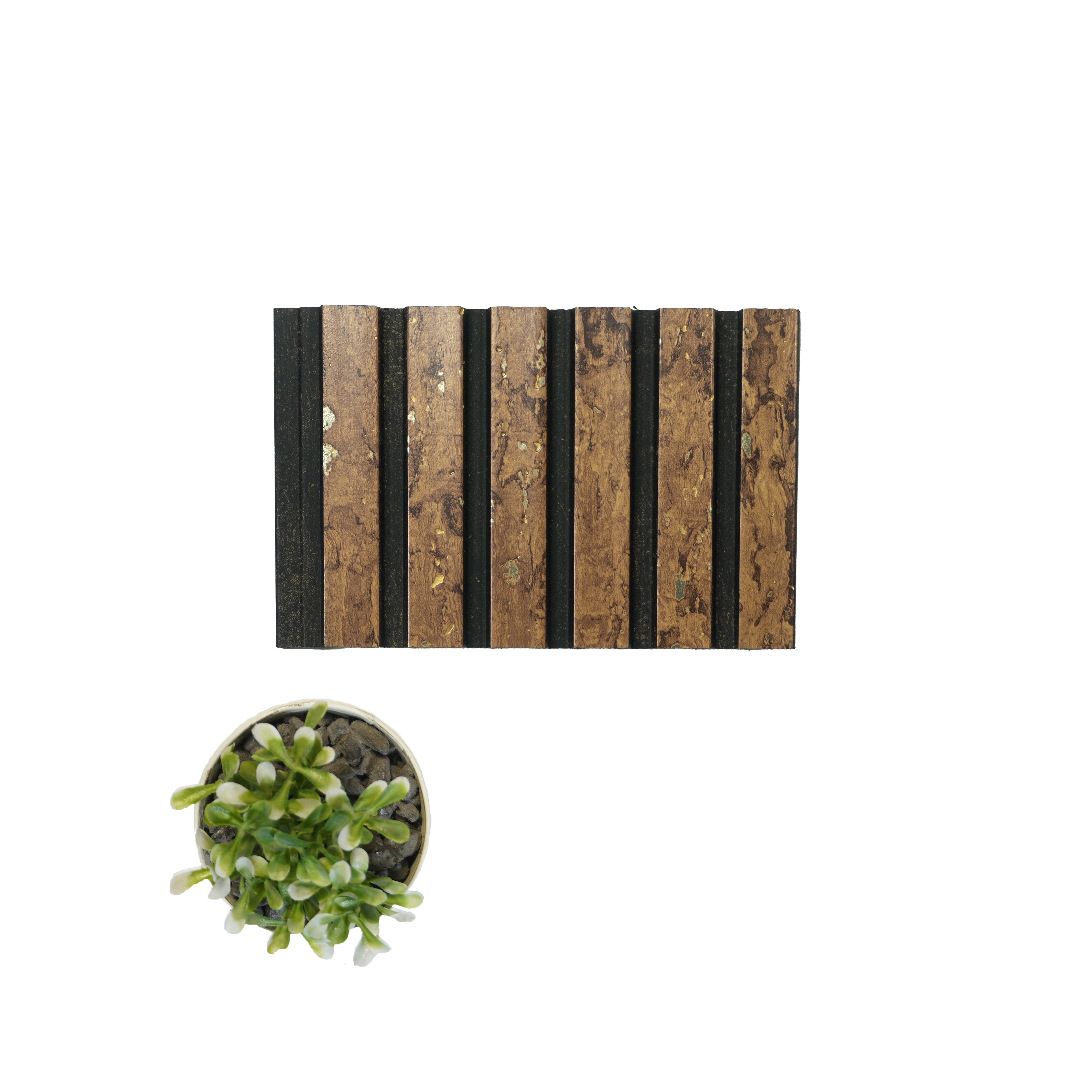 Brown Patterned Louver 1179 244 (Trend 1179) 8 ft x 4.9 inch Charcoal Panel - 12 mm | Suitable for Feature Wall, TV Unit & Living Room | Width is Subjected to 5% Variation
