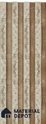 Brown Marble Louver PN 04561 8 ft x 4.9 inch Charcoal Panel - 12 mm | Suitable for Feature Wall, TV Unit & Living Room | Width is Subjected to 5% Variation