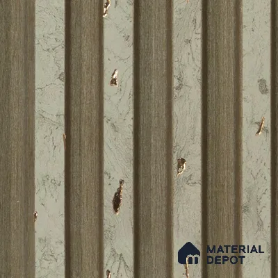 Brown Wooden Louver PN 04562 8 ft x 4.9 inch Charcoal Panel - 12 mm | Suitable for Feature Wall, TV Unit & Living Room | Width is Subjected to 5% Variation
