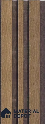 Brown Wooden Louver 1182 244 (Trend 1182) 8 ft x 4.9 inch Charcoal Panel - 12 mm | Suitable for Feature Wall, TV Unit & Living Room | Width is Subjected to 5% Variation