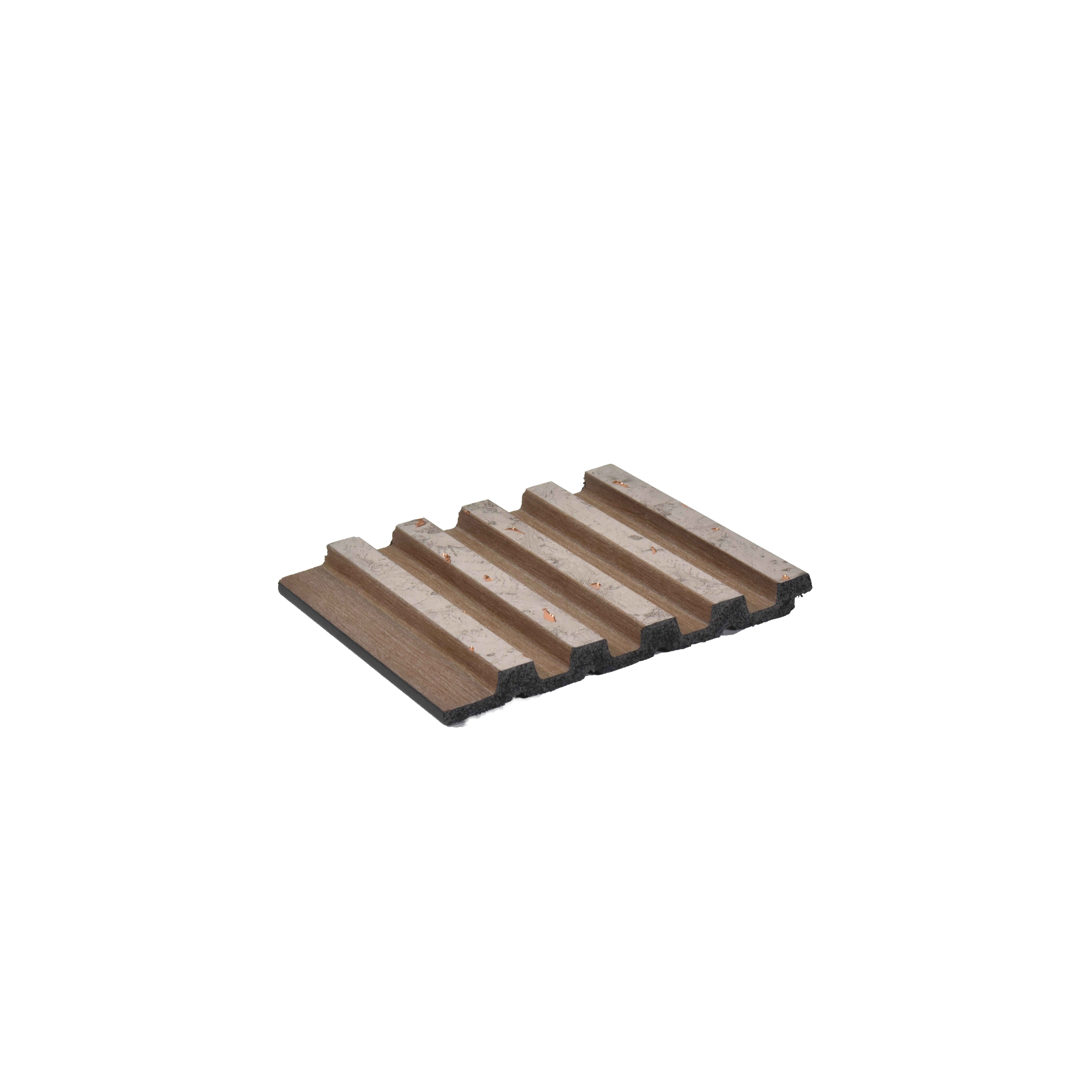 Brown Wooden Louver PN 04562 8 ft x 4.9 inch Charcoal Panel - 12 mm | Suitable for Feature Wall, TV Unit & Living Room | Width is Subjected to 5% Variation