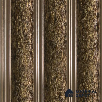 Brown Stone Louver PN 04564 8 ft x 4.9 inch Charcoal Panel - 12 mm | Suitable for Feature Wall, TV Unit & Living Room | Width is Subjected to 5% Variation