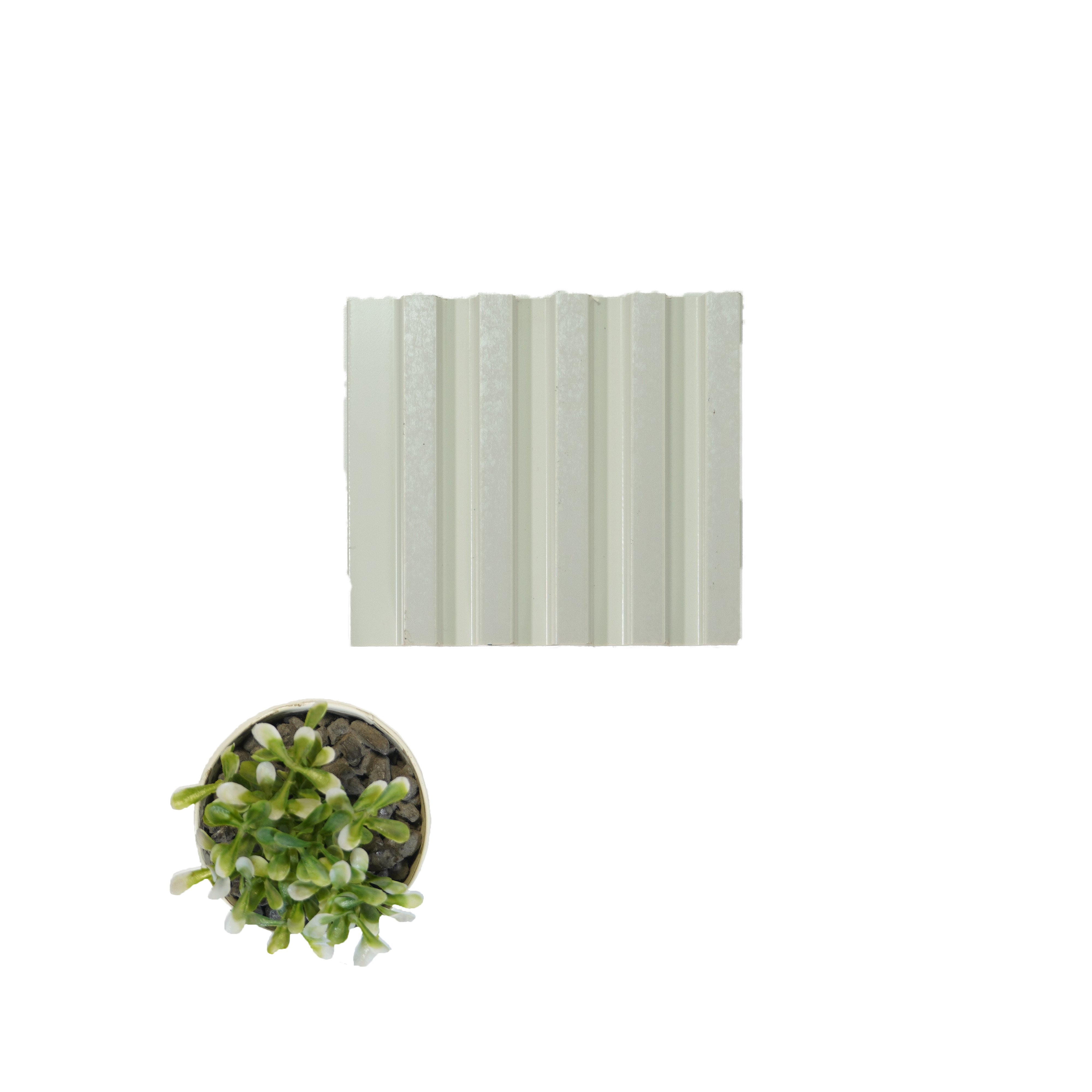 White Plain Colour Louver 1185 244 (Trend 1185) 8 ft x 4.9 inch Charcoal Panel - 12 mm | Suitable for Feature Wall, TV Unit & Living Room | Width is Subjected to 5% Variation