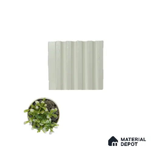 White Plain Colour Louver PN 04565 8 ft x 4.9 inch Charcoal Panel - 12 mm | Suitable for Feature Wall, TV Unit & Living Room | Width is Subjected to 5% Variation