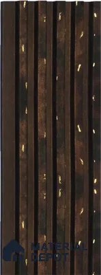 Brown Wooden Louver 1186 244 (Trend 1186) 8 ft x 4.9 inch Charcoal Panel - 12 mm | Suitable for Feature Wall, TV Unit & Living Room | Width is Subjected to 5% Variation