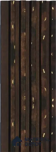 Brown Wooden Louver 1186 244 (Trend 1186) 8 ft x 4.9 inch Charcoal Panel - 12 mm | Suitable for Feature Wall, TV Unit & Living Room | Width is Subjected to 5% Variation