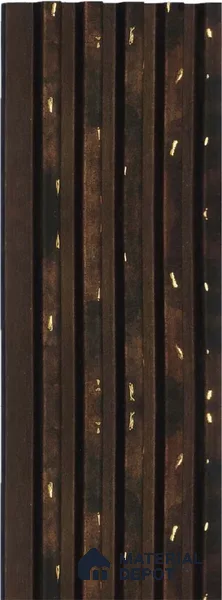 Brown Wooden Louver 1186 244 (Trend 1186) 8 ft x 4.9 inch Charcoal Panel - 12 mm | Suitable for Feature Wall, TV Unit & Living Room | Width is Subjected to 5% Variation